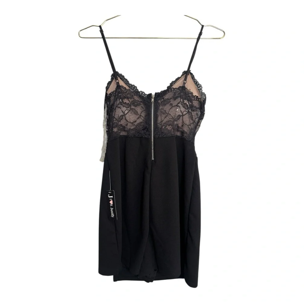 Women’s Black Lace Romper - Picture 2 of 13